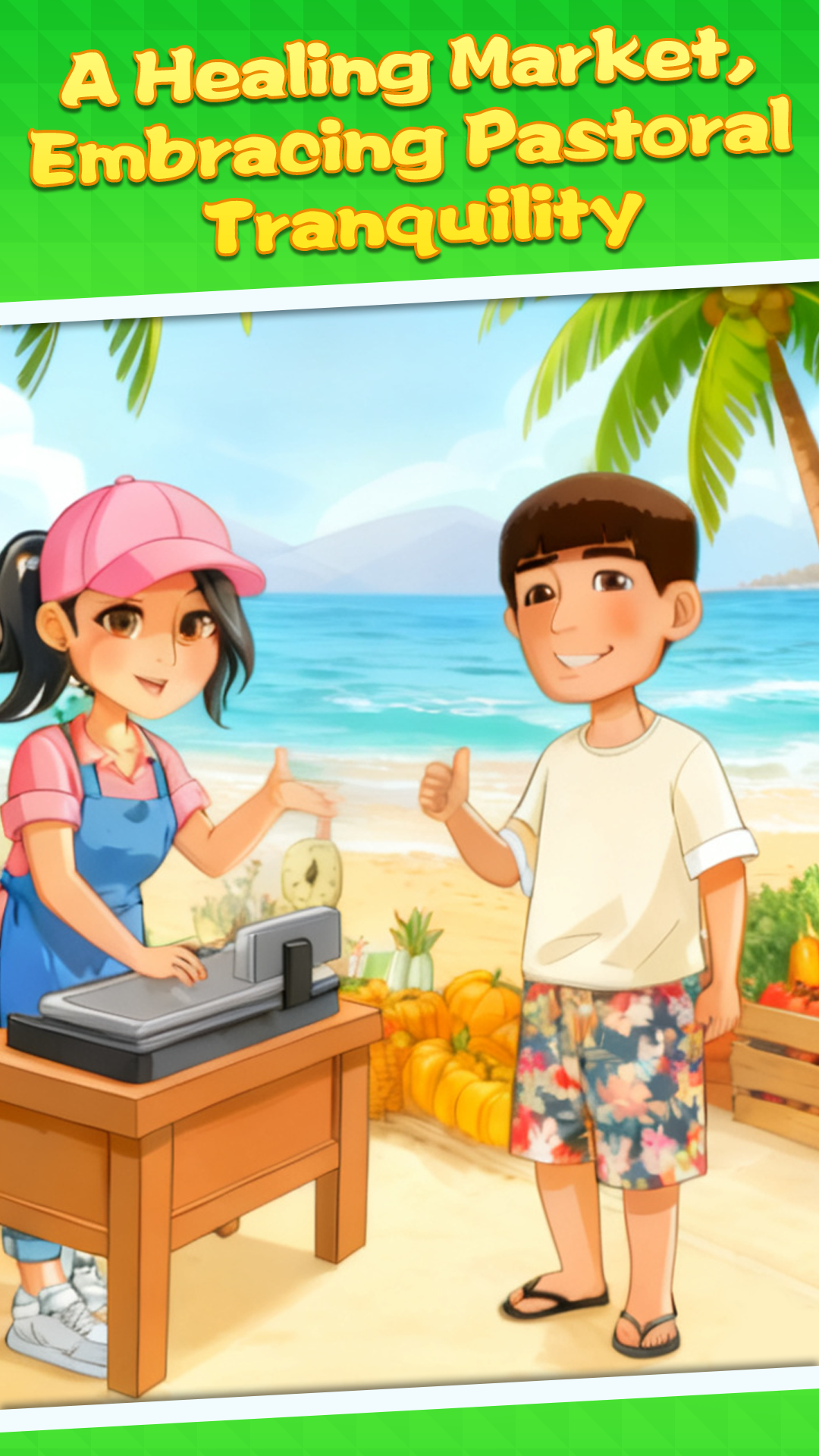 Rich Market gameplay shown in phone frame